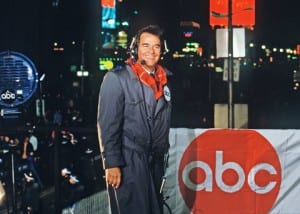 Dick Clark in Times Square, New Year's Eve 1988. 